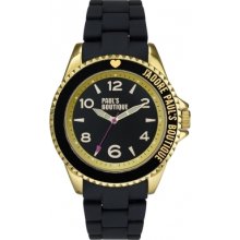 Pauls Boutique Pa014bkgd Ladies Black Gold Watch
