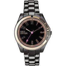 Paul's Boutique Women's Quartz Watch With Black Dial Analogue Display And Black Bracelet Pa001bktt