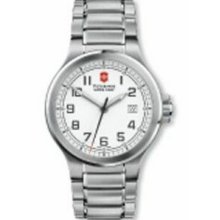 Peak II Watch With Large White Dial & Stainless Steel Bracelet