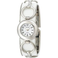 Pedre 3313Sx Women'S 3313Sx Silver-Tone With White Horse Bit Bangle Watch