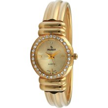 Peugeot Women's 'Vintage' Crystal Goldtone Bracelet Watch (Vintage Crystal Gold Bangle Watch)
