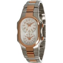 Philip Stein Small Signature Two-Tone Rose Gold Plated Watch On Stainless Steel Bracelet Watches : One Size