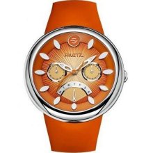 Philip Stein Women's F43s-Ts-O Quartz Stainless Steel Orange Dial Watch