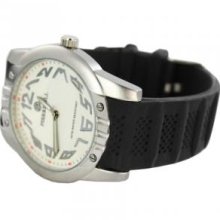 Pierre Jill WAT-0946M-WHT Pierre Jill Men Watch in White Dial Black Silicone Strap