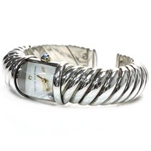Preowned David Yurman Sterling Silver Waverly Watch Cuff Bracelet