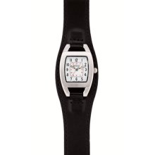 Prestige Medical Women's Wide Band Comfort Watch Black