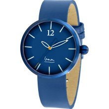 Projects Mens Syzygy Michael Graves Stainless Watch - Blue Leather Strap - Blue Dial - 7151A