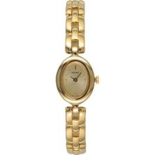 Pulsar Ladies Gold Tone Champagne Dress Bracelet Quartz Watch Ppgc36x