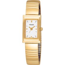 Pulsar Ladies Gold Tone Stainless Steel White Dial PPH516