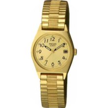 Pulsar Ladies Gold Tone Stainless Steel Dial Expansion Watch PF4002