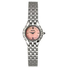 Pulsar Ladies Mini Pink Mop Diamond Dress Quartz Watch PEG665