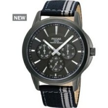 Pulsar Men`s Collection Active Sport Black Ion Finish Watch