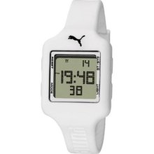 Puma Women's Pu910792002 White Polyurethane Quartz Watch Digital Dial