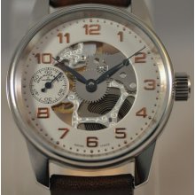 Rare Mens Zeno-watch Basel Classic 6558 Mechanical Skeleton Swiss Watch