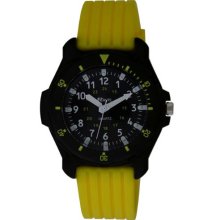 Ravel Boy's Quartz Watch With Black Dial Analogue Display And Yellow Silicone Strap R1534.09
