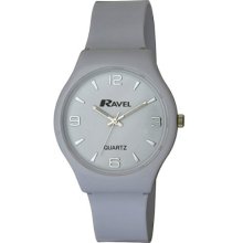 Ravel Children's Quartz Watch With White Dial Analogue Display And White Plastic Or Pu Strap R1531.04