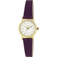 Rebel Women's Quartz Watch With White Dial Analogue Display And Purple Pu Strap Reb2026