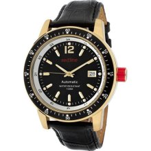 Red Line Men's 'Meter' Black Genuine Leather Watch ...