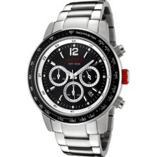 Red Line Men's Meter Chronograph Black Dial Stainless Steel