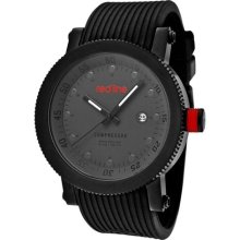 Red Line Watches Men's Compressor Light Grey Dial Black Silicone Blac