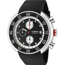 Red Line Watches Men's Driver Chronograph Black Dial Black Silicone B