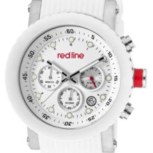 Red Line Watches Men's Compressor Chronograph White Dial White Ceramic