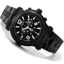 Renato Men's Beast X Limited Edition Swiss Quartz Chronograph Interchangeable Bracelet Watch BLACK