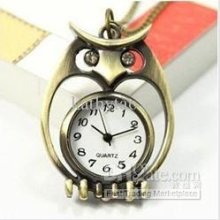 Retro Copper Coated Owl Pocket Watch Necklace/sweater Chain,gift Wat