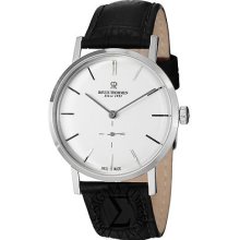 Revue Thommen Mens Classic Silver Dial Black Strap Automatic Watch 17090.3532