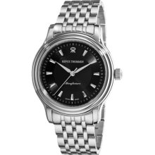 Revue Thommen Watches Men's Classic Black Dial Stainless Steel Bracele