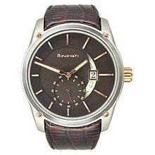Rinovati Fashion Collection Leather Strap Brown Dial Unisex watch #003