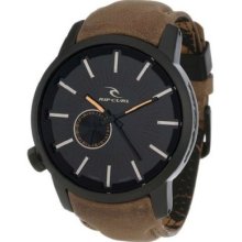 Rip Curl Men's A2297-tan Detroit Midnight Leather Tan Fashion Lifestyle Watch