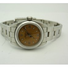 Rolex 67180 Oyster Perpetual Stainless Steel Ladies Automatic Watch