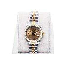 Rolex Datejust 69173 Ladies Two Tone Champagne Dial Jubilee Bracelet