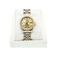 Rolex Datejust 69173 Two Tone Diamond Champagne Dial Ladies Watch
