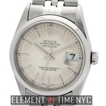 Rolex Datejust Stainless Steel 36mm Silver Stick Dial A Series