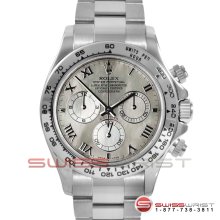 Rolex Daytona 18K White Gold Mother Of Pearl Roman Dial 116509 40MM