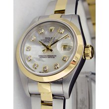 Rolex Ladies Datejust Mother of Pearl Diamond Dial 79163 26mm WatchChest