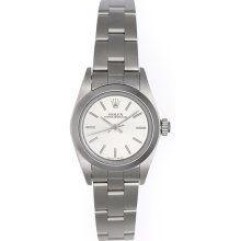 Rolex Ladies Oyster Perpetual Watch 76080 Silver Dial