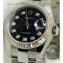 Rolex Lady Datejust Wg Ss Black Jubilee Diamond 179174 Watch Chest
