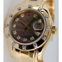 Rolex Lady Pearlmaster Tahitian Mother-of-pearl 80318 Watch Chest