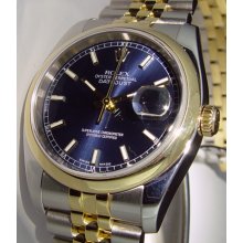 Rolex Mens Datejust 116203 Blue Index