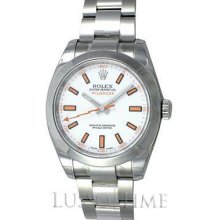 Rolex Milgauss 40 MM Oyster Stainless Steel White Men's Timepiece - 116400