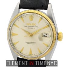 Rolex Oyster Perpetual Date 2Tone Light Champagne Dial Circa 1955