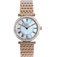 Rotary Les Originales Ladies Pink Mother Of Pearl Dial Gold Watch