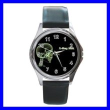 Round Metal Watch X-RAY Skull Head Brain Medical Doctor (11387681)