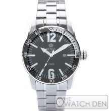 Royal London - Men's Stainless Steel Black Dial Watch - 41132-07