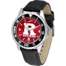 Rutgers Scarlet Knights NCAA Mens Leather Anochrome Watch ...