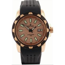 Sartego Men's Land Master Rubber Band Quartz Metalic Rose Gold Dial Rose Gold Case with some bl - Sartego Watches