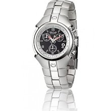 Sector 195 Series Men's Watch Analogue Quartz Chronograph With Date, Black Dial And Aluminum Bracelet - R3273695525